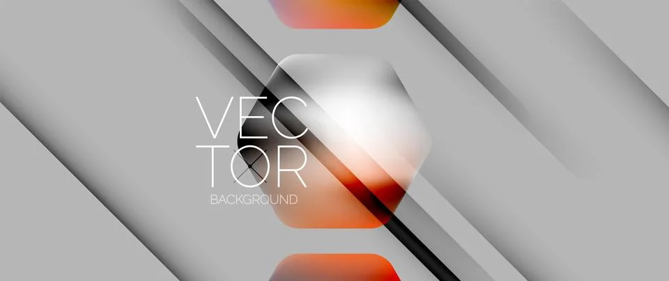 Dynamic bright colorful geometric elements with fluid gradients, lights, shadows イラスト素材