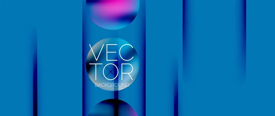 Dynamic bright colorful geometric elements with fluid gradients, lights, shadows 库存插图