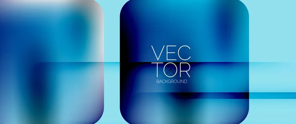 Dynamic bright colorful geometric elements with fluid gradients, lights, shadows Illustrazione stock