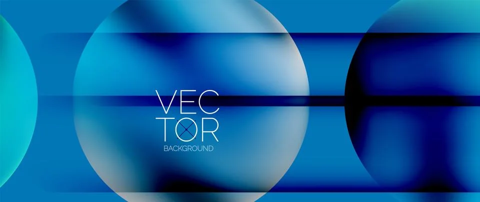Dynamic bright colorful geometric elements with fluid gradients, lights, shadows Ilustración de archivo