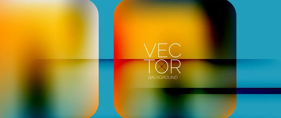 Dynamic bright colorful geometric elements with fluid gradients, lights, shadows Stockillustratie