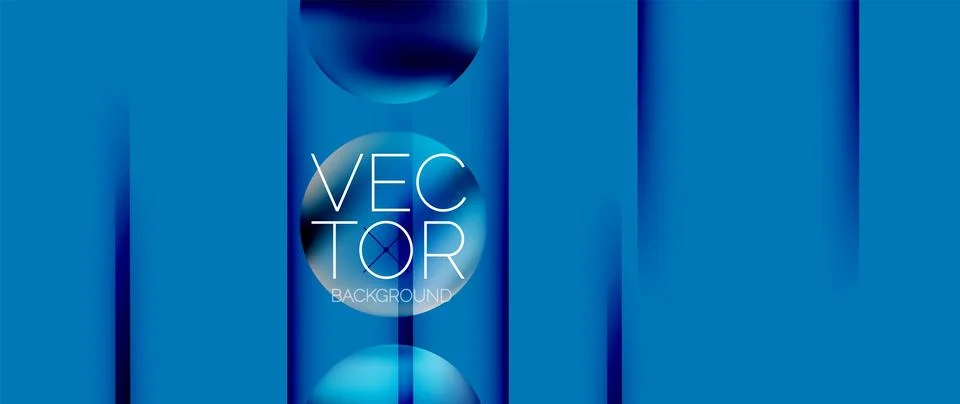 Dynamic bright colorful geometric elements with fluid gradients, lights, shadows Stockillustratie
