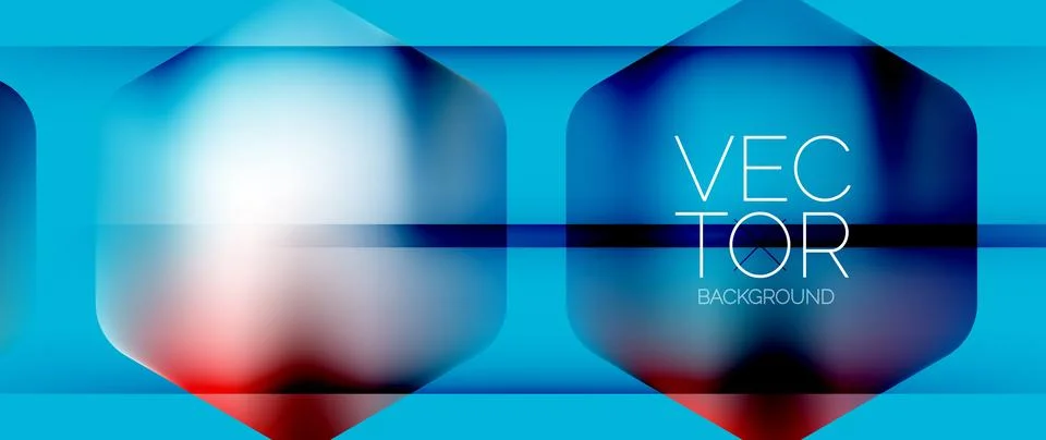 Dynamic bright colorful geometric elements with fluid gradients, lights, shadows イラスト素材