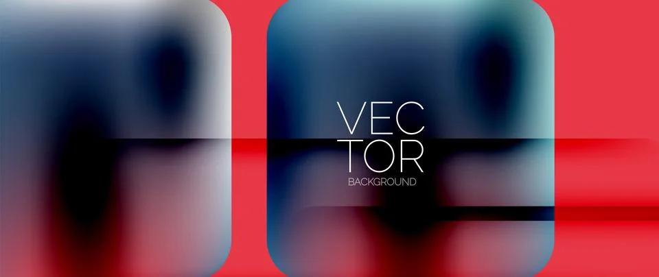 Dynamic bright colorful geometric elements with fluid gradients, lights, shadows Stock-Illustration