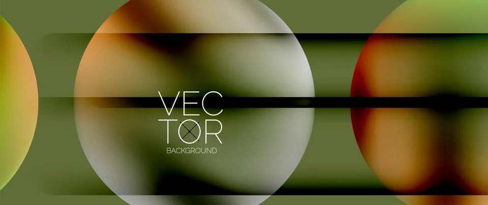 Dynamic bright colorful geometric elements with fluid gradients, lights, shadows Stockillustratie