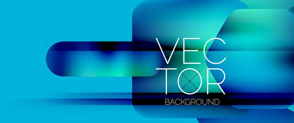 Dynamic bright colorful geometric elements with fluid gradients, lights, shadows イラスト素材