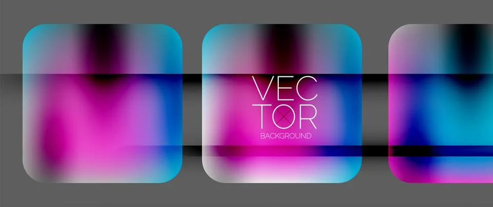 Dynamic bright colorful geometric elements with fluid gradients, lights, shadows イラスト素材