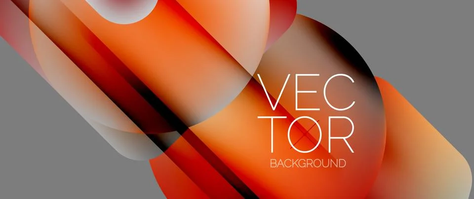 Dynamic bright colorful geometric elements with fluid gradients, lights, shadows イラスト素材