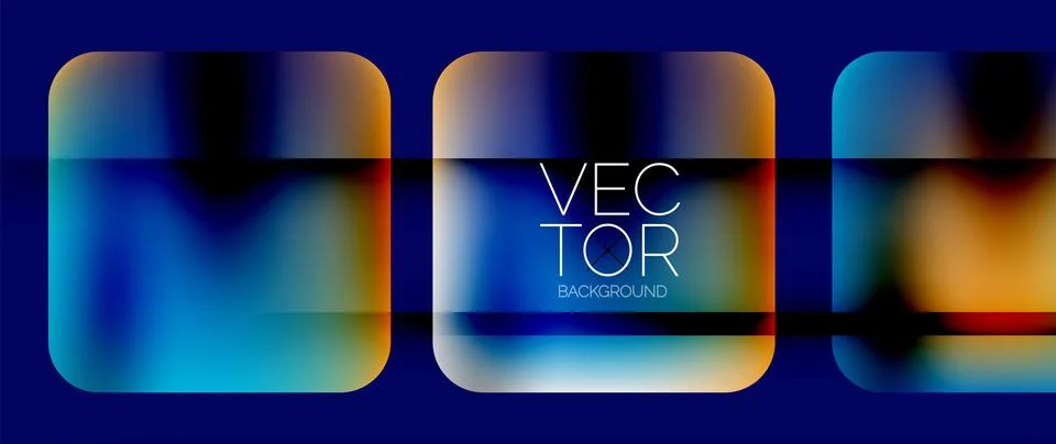 Dynamic bright colorful geometric elements with fluid gradients, lights, shadows イラスト素材