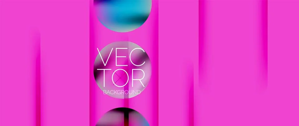 Dynamic bright colorful geometric elements with fluid gradients, lights, shadows 스톡 일러스트