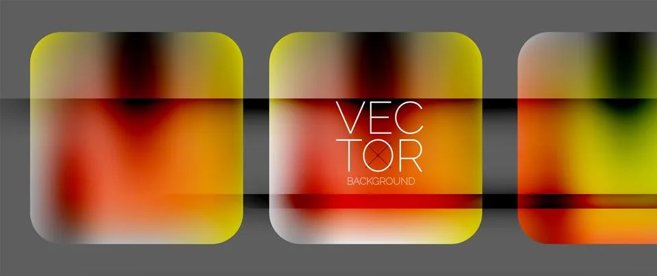 Dynamic bright colorful geometric elements with fluid gradients, lights, shadows Ilustración de archivo
