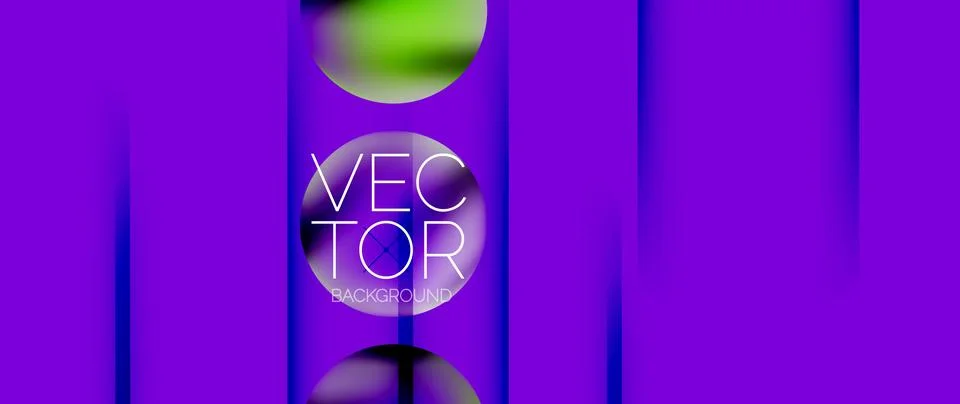 Dynamic bright colorful geometric elements with fluid gradients, lights, shadows Stock-Illustration
