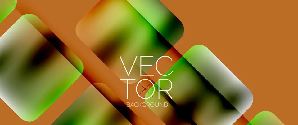 Dynamic bright colorful geometric elements with fluid gradients, lights, shadows イラスト素材
