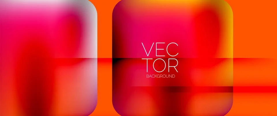 Dynamic bright colorful geometric elements with fluid gradients, lights, shadows Stock-Illustration
