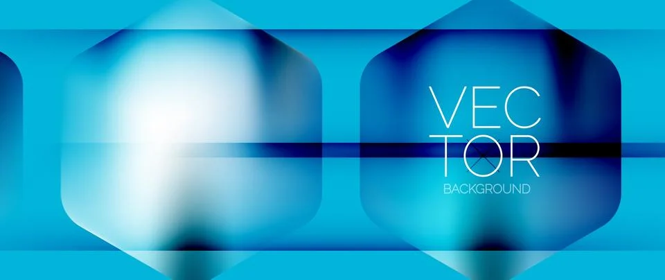Dynamic bright colorful geometric elements with fluid gradients, lights, shadows 스톡 일러스트