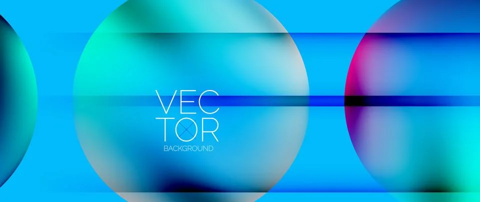 Dynamic bright colorful geometric elements with fluid gradients, lights, shadows 스톡 일러스트