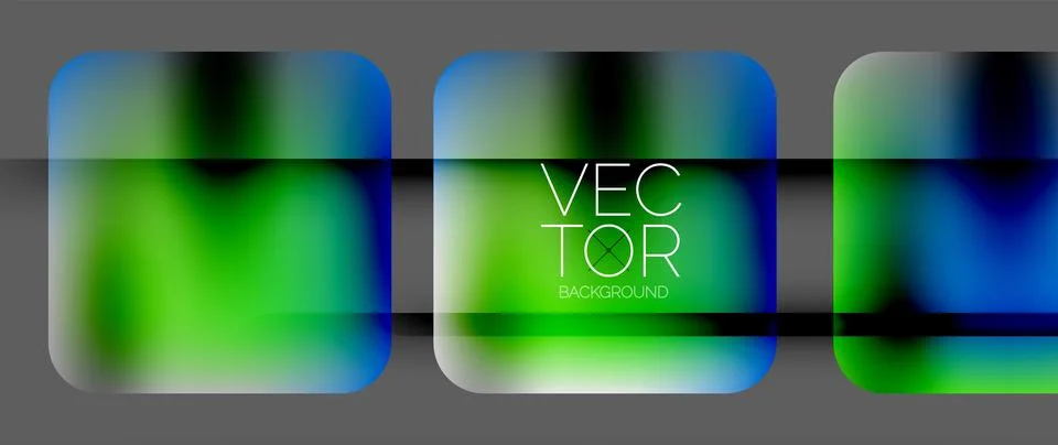 Dynamic bright colorful geometric elements with fluid gradients, lights, shadows Ilustración de archivo