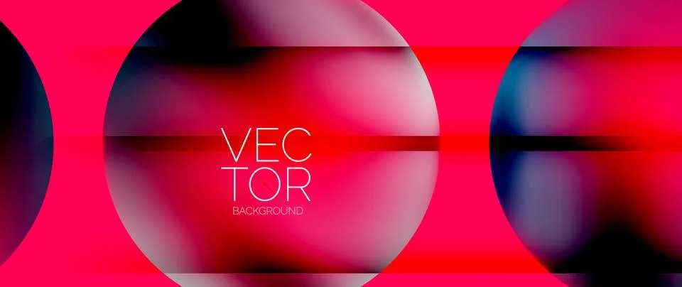 Dynamic bright colorful geometric elements with fluid gradients, lights, shadows 스톡 일러스트