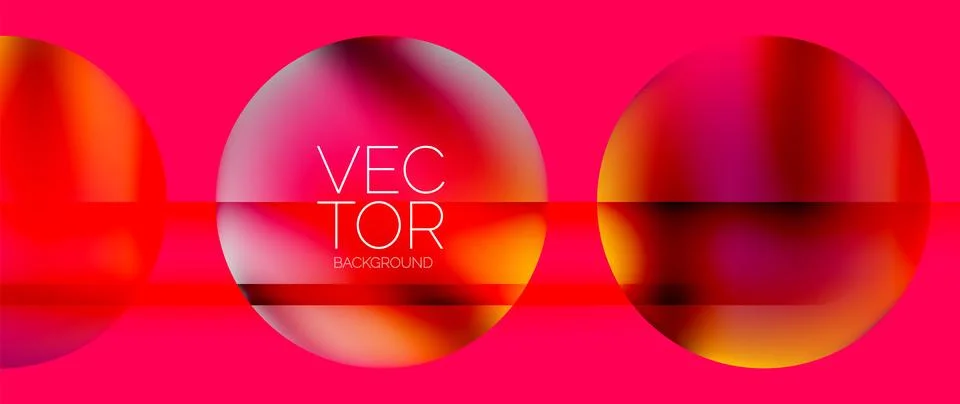 Dynamic bright colorful geometric elements with fluid gradients, lights, shadows イラスト素材