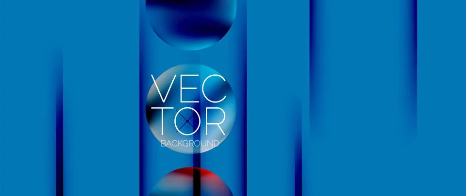 Dynamic bright colorful geometric elements with fluid gradients, lights, shadows Stock-Illustration