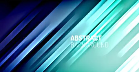 Dynamic Bright Colorful Lines, Shadow Style Stripes Geometric Vector Illustrazione stock