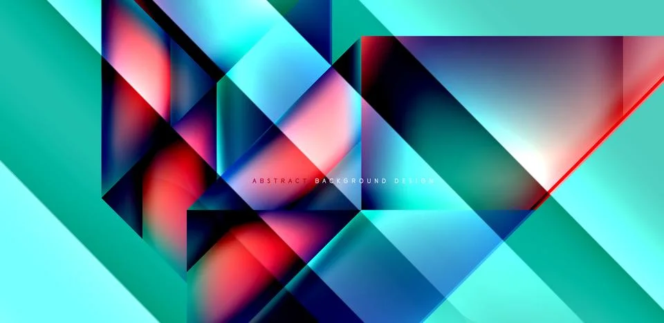 Dynamic bright lines abstract background, stripes with fluid colors, liquid Stock Illustration