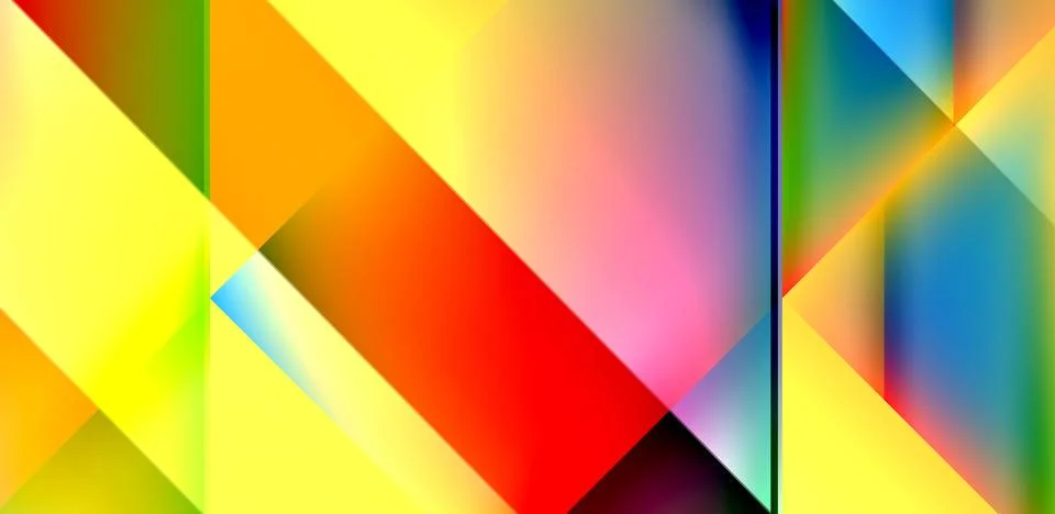 Dynamic bright lines abstract background, stripes with fluid colors, liquid Stock Illustration