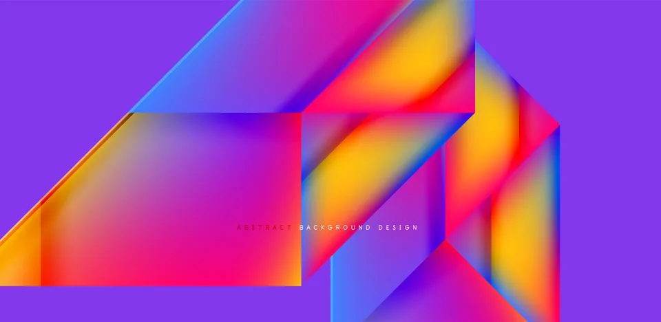 Dynamic bright lines abstract background, stripes with fluid colors, liquid Stock Illustration