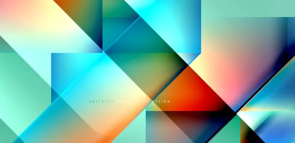 Dynamic bright lines abstract background, stripes with fluid colors, liquid Stock Illustration