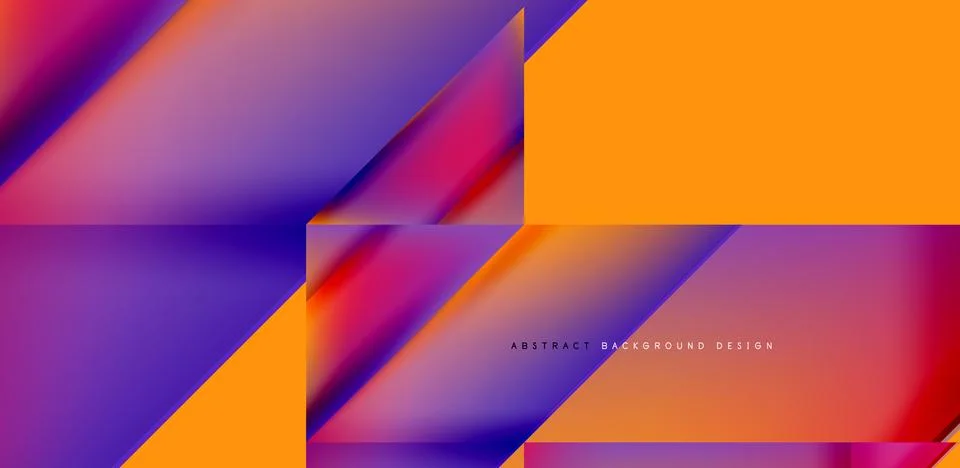 Dynamic bright lines abstract background, stripes with fluid colors, liquid Illustrazione stock