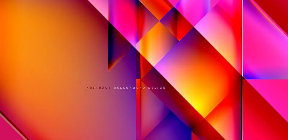 Dynamic bright lines abstract background, stripes with fluid colors, liquid Stock Illustration