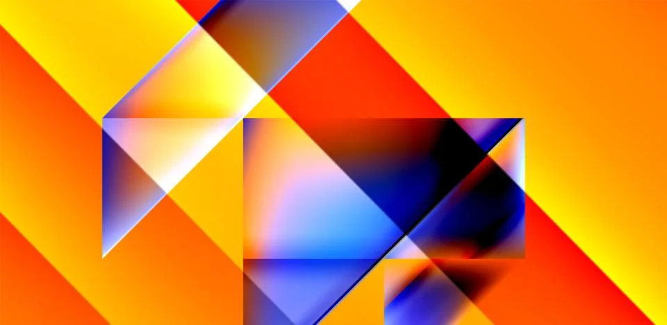 Dynamic bright lines abstract background, stripes with fluid colors, liquid Stock Illustration