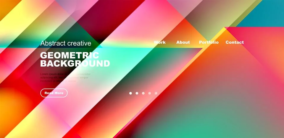 Dynamic bright lines abstract background, stripes with fluid colors, liquid Stock Illustration