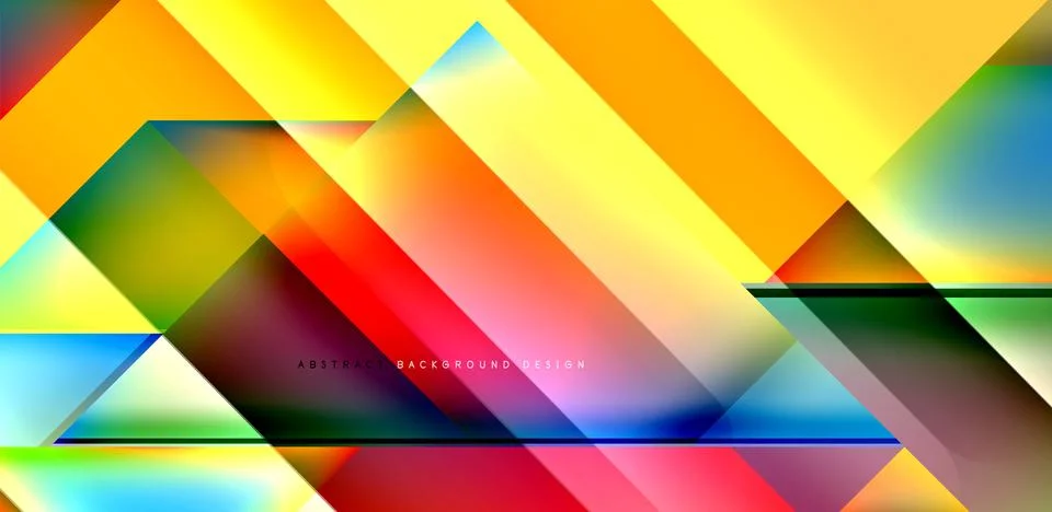 Dynamic bright lines abstract background, stripes with fluid colors, liquid Stock Illustration