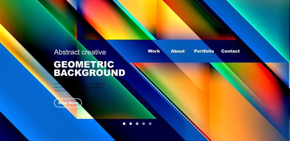 Dynamic bright lines abstract background, stripes with fluid colors, liquid Stock Illustration