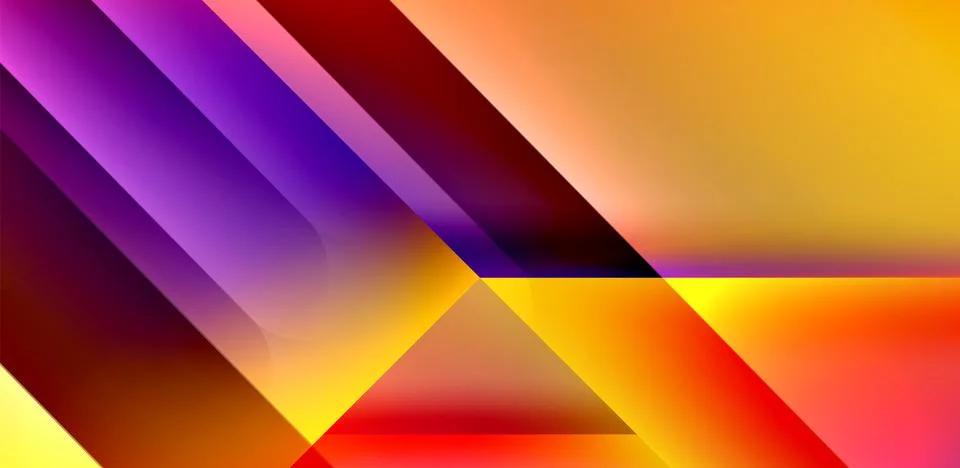 Dynamic bright lines abstract background, stripes with fluid colors, liquid Stock Illustration