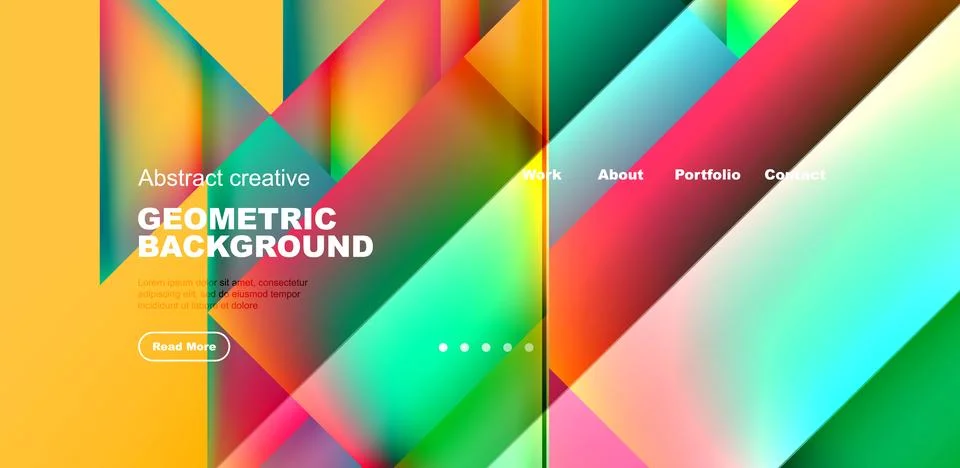 Dynamic bright lines abstract background, stripes with fluid colors, liquid Stock Illustration