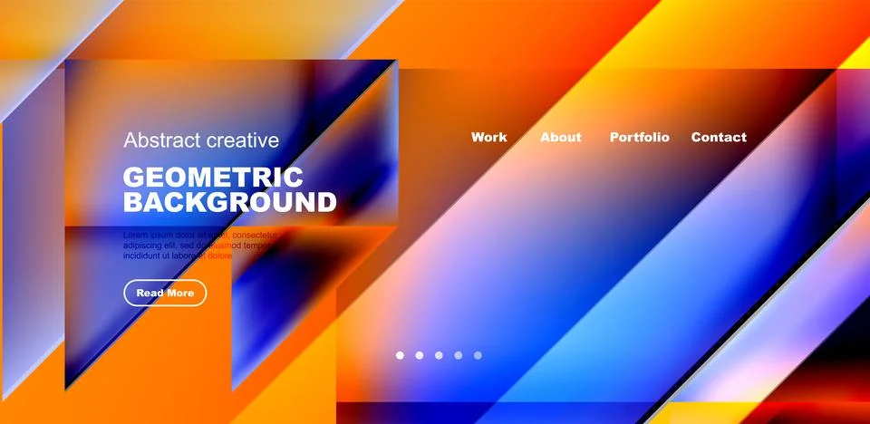 Dynamic bright lines abstract background, stripes with fluid colors, liquid Stock Illustration
