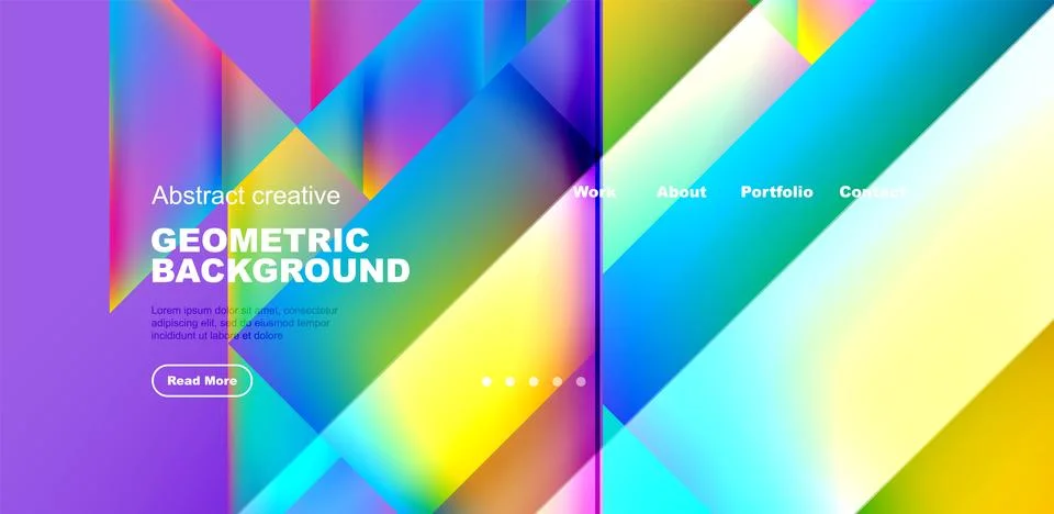 Dynamic bright lines abstract background, stripes with fluid colors, liquid Stock Illustration