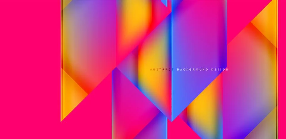 Dynamic bright lines abstract background, stripes with fluid colors, liquid Stock Illustration