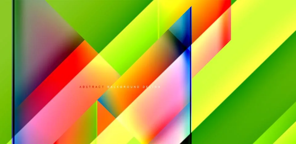 Dynamic bright lines abstract background, stripes with fluid colors, liquid Stock Illustration