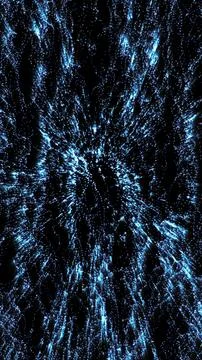 Dynamic burst of blue glowing particles creating a star-like explosion patter Stock Illustration