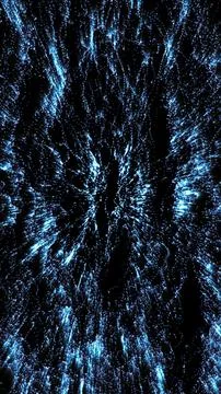 Dynamic burst of blue glowing particles creating a star-like explosion patt.. Stockillustratie