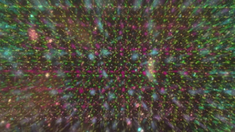 Dynamic Burst of Multicolored Lights Creating Abstract Energy Vortex Stock Footage 304967684