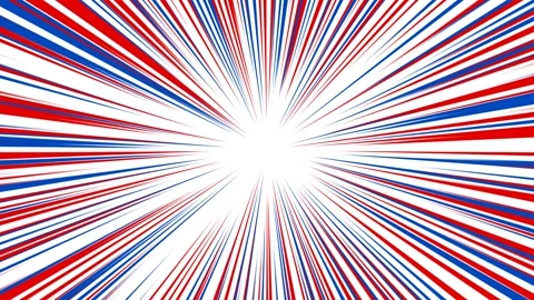 Dynamic Burst of Red White and Blue Rays Radiating Outwards. Stock Footage 340037484