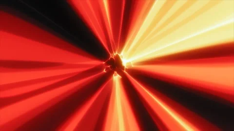 A dynamic burst of vibrant red and yellow light rays creating high-energy t.. Stock Footage 288852928