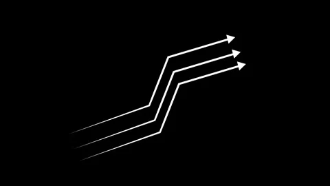 Dynamic Business Arrow Chart Icon Animation for Financial Insights. Stock Footage 286145592