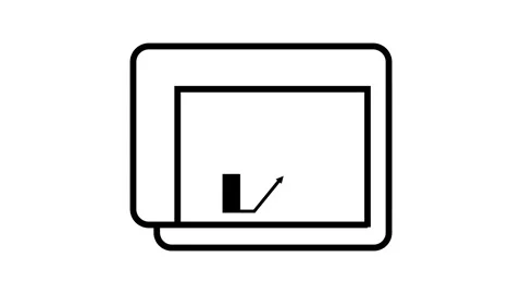 Dynamic Business Chart Arrow  Icon Animation – Growth &amp; Success Visual. Stock Footage 286145546