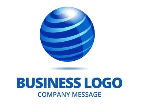 Dynamic Business Globe Logo Stock Illustration