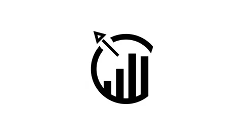 Dynamic Business Graph Chart Icon Animation for Financial Insights. Stock Footage 286145463